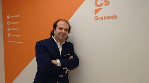 Antonio César Morón, en la sede de Cs Granada.
