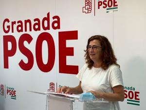 María Arnedo en rueda de prensa.