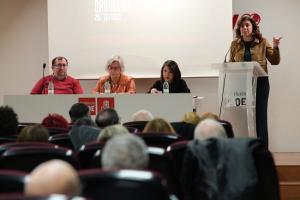 Raquel Ruz durante su intervención en la asamblea del PSOE de la capital.