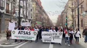 Manifestación por Gran Vía.