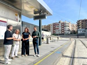 Raquel Ruz, con los ediles socialistas Eduardo Castillo, Ana Muñoz y Juanjo Ibáñez. 