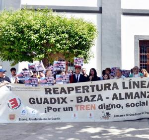 Acto para reivindicar el tren celebrado esta semana en Baza. 