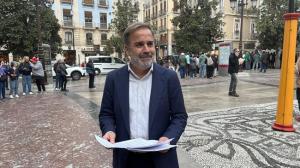 Jacobo Calvo en la rueda de prensa de este jueves.