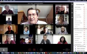 Reunión virtual del presidente de Diputación.