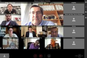 Captura de pantalla de la videoconferencia celebrada esta mañana.