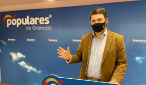 Carlos Rojas, este lunes en una comparecencia en la sede del PP.