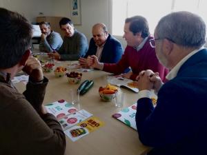 Los parlamentarios del PP, en la reunión.