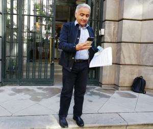 Antonio Jesús Castillo, este martes a las puertas de la Fiscalía.