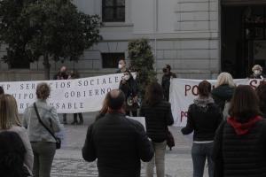 Concentración, este viernes a las puertas del Ayuntamiento.