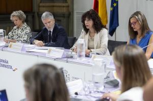 La ministra de Igualdad y el de Interior, en la reunión de este martes.