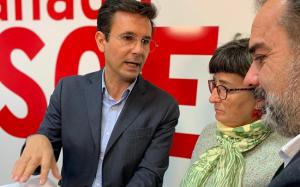 Cuenca, este jueves, en la sede del PSOE de la capital.