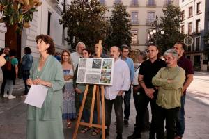 Elisa Cabrerizo, con los integrantes de la candidatura, en la presentación del proyecto.