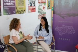 Alejandra Durán junto a Eva Jiménez.