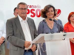 José Entrena y Carmen Calvo.