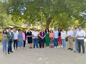 Grupo socialista en la Diputación con representantes del norte de la provincia.