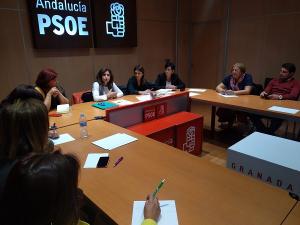 Reunión de los candidatos socialistas con la presidenta de Vida.