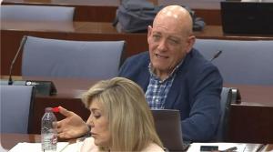 Gerardo Sánchez, este martes en el Parlamento. 