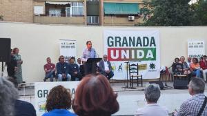 Toni Valero durante la presentación de Granada Unida. 