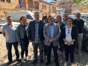 José Entrena con Mariano Lorente y el resto de la candidatura.