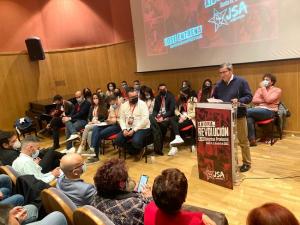 Entrena, este sábado durante su intervención en el Congreso de JSA Granada.
