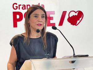 Olga Manzano en rueda de prensa.