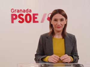 Olga Manzano en rueda de prensa.