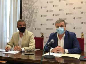 César Díaz y Francisco Fuentes, este miércoles en rueda de prensa.