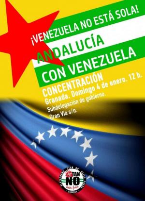 Cartel de la convocatoria de apoyo a Venezuela.