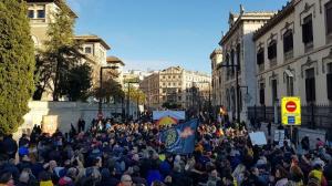 Manifestación por la equiparación celebrada en Granada en febrero de 2018.