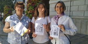 Marta Gutiérrez con Leticia García y Lola Ruiz en una imagen de las pasadas municipales.