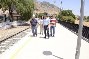 Luis Salvador, este verano, en una visita a las obras del AVE.