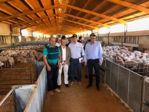 El parlamentario Mariano García con ganaderos.