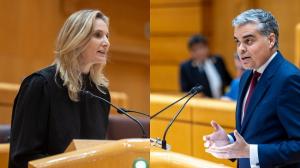 Paloma Martín, senadora por Madrid, y Vicente Azpitarte, senador por Granada.