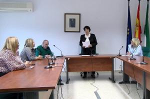 Mercedes Moreno, durante el pleno.