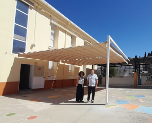 El alcalde y la concejala de Educación.