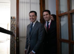 Juan Manuel Moreno y Teodoro García Egea.