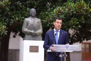 Juan Manuel Moreno durante su intervención.