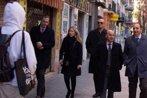 Ortega Smith y otros representantes de Vox, este miércoles en Granada.