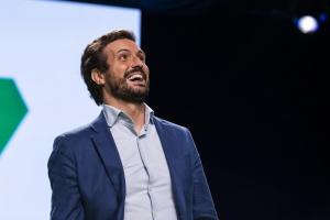 Pablo Casado, este domingo en Granada. 