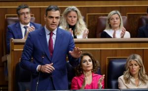 El presidente del Gobierno, Pedro Sánchez, en la sesión de contrl, este miércoles, en el Congreso de los Diputados.