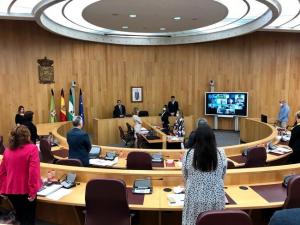 Minuto de silencio al inicio del pleno de la Diputación.