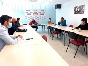 Imagen de la reunión CCOO-Podemos.