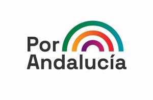 Logo de la coalición electoral 'Por Andalucía' integrada por IU, Podemos, Más País, Equo, Alianza Verde e Iniciativa del Pueblo Andaluz.