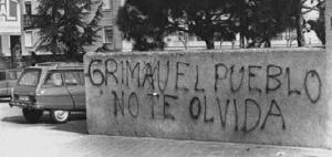 Pintada en recuerdo de Julián Grimau, asesinado en 1963.