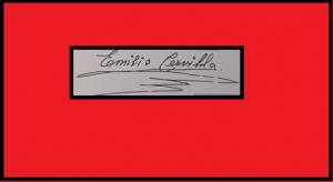 Firma de Emilo Cervilla, de la portada de su autobiografía, '¿Por qué soy un comunista?'.