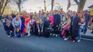 Foto de familia de los cargos del PP que han acudido a la manifestación en Madrid. 