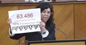 María Ángeles Prieto, en el Parlamento.