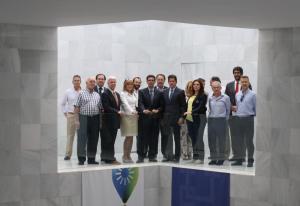 Paco Cuenca en una reunión con empresarios en la sede de la CGE.