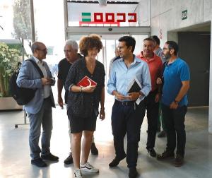 Francisco Cuenca, este jueves, a su llegada a la sede de los sindicatos.