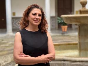 Raquel Ruz, el pasado martes, tras la entrevista con El Independiente de Granada.